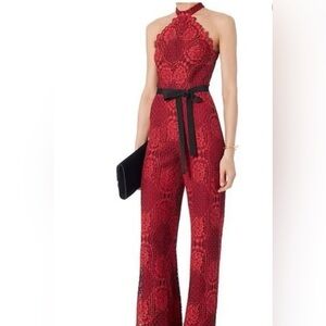 ALEXIS Maylina Halter Lace Lace Sleeveless Jumpsuit Size S Cocktail Party